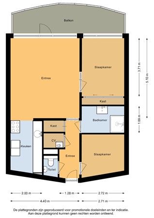 Floorplan - Sint-Janshaven 589, 3087 ED Rotterdam